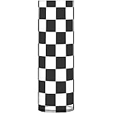 Flower Vase Plastic Cylinder Vase 3.9" W x 11.8" H Clear Aesthetic Vase for Wedding Centerpiece Table Party Home Decoration Checkered Black and White