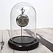 Decorative Dome 7” x 4.5” Clear Glass Display Cloche Espresso Base for Figurines, Pocket Watch, Metals, Ornaments