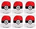 POKEMON Catcher - 6 Piece Poké Ball Plush Party Favor Set Featuring 6 Red Poké Balls
