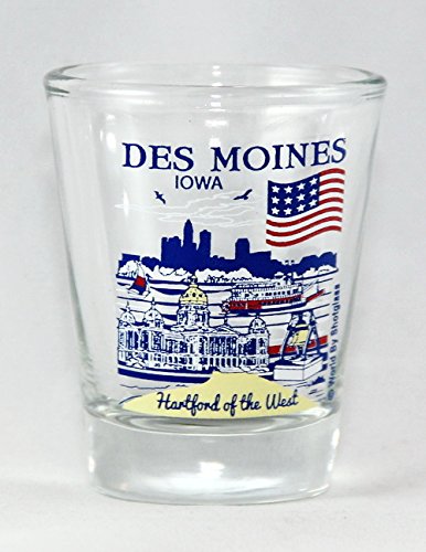Des Moines Iowa Great American Cities Collection Shot Glass