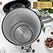 Coffee Canister Airtight Coffee Container - Stainless Steel Coffee Storage for Beans, Grounds, Tea, Sugar - Coffee Containers with Date Tracker, Scoop, CO2 Valve Filters, Large Coffee Jar 22oz, Grey