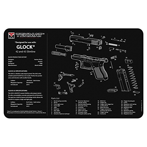 TekMat Gun Cleaning Mat for use with Glock 42 & 43