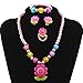 Kids Girls Necklace and Bracelet set Party Favor Jewelry Pendant Necklace