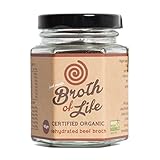 Organic Beef Bone Broth Powder - Supports Joint Health, Boost Immunity - Fresh, Natural Ingredients for Delicious Paleo & Gluten Free Diet Friendly Dehydrated Powdered Broth Soup Stock - 1.6oz