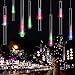 Aukora Christmas Lights Outdoor, UL Plug Halloween Lights Outside, LED Meteor Shower Lights, 11.8in 8 Tubes 192 LEDs - for Xmas, Wedding, Party, Holiday, Garden, Tree Decoration（Blue、Red、Green）
