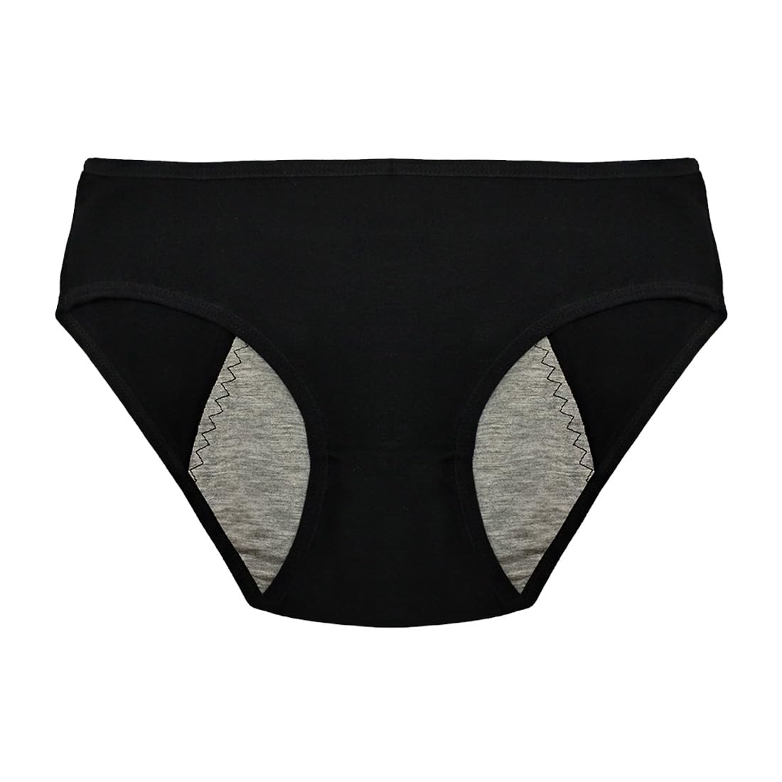 JYC CREATIVE Cotton Menstrual Pants, Menstrual Belt, Postpartum Panties, Urine Loss Panties, Eco-Friendly, Washable, Reusable, Absorbent, (Black 332, XXL)