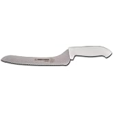 Dexter Russell SG163-9SC, Offset Bread Knife, 9", Scalloped Edge | Stainless Dexsteel Blade, SofGrip Handle, Balanced Weight, Commercial Foodservice Use, Rolls, Cakes And Sandwiches