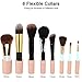 Electric Makeup Brush Cleaner-Portable Cosmetic Brush cleaner Automatic Wash in Seconds and Dry in 360 Rotation with 8 Silicone Collars for All Size Brushes WAMAX