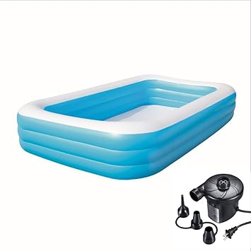 Dmgf Piscine Gonflable Géante Centre Famille Piscine Rectangulaire