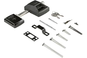 National Hardware N109-080 SmartKey Security Gate Lock, Keys Included, Coated with WeatherGuard Protection, Black