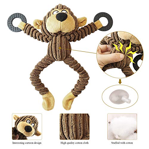 SUNKY 5 Pack Dog Squeaky Toys Durable Squeak Plush Dog Toys Stuffed