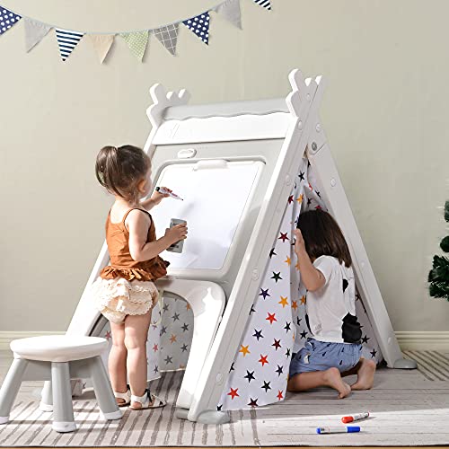 Merax Foldable Triangle Climber 4 in 1 Kids Hideaway Play Tent With merax-foldable-triangle-climber-4-in-1-kids-hideaway-play-tent-with