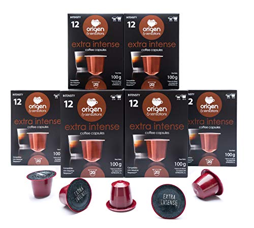 Nespresso Compatible Capsules - 120 Pods Pack - Extra Intense Expresso pods for Nespresso full compatible with Original Line Nespresso Machine, 120 Capsules of Strong Extra Intense Espresso