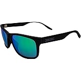 Epoch Eyewear Delta Golf Sport Riding Sunglasses Black Frame Green Mirror Lenses