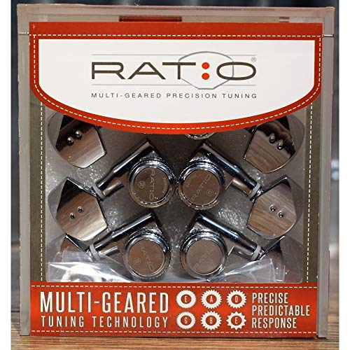 Graph Tech Electric Locking 3+3 Contemporary Tuning Machine Set 2-Pin Chrome