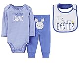 Just One You by Carters Baby Boys My First Easter Bodysuit Pants Set with Bib (Newborn, Blue - Some Bunny To Love)