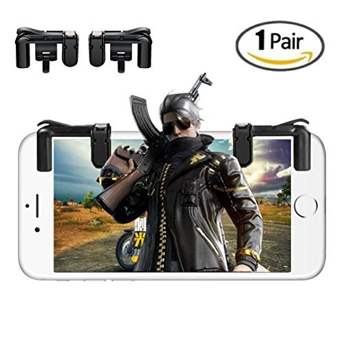 Lapulas Mobile Game Controller[Upgraded Version],Sensitive Fire and Aim Trigger Buttons L1R1 for PUBG Mobile/Knives Out/Rules of Survial,Mobile Game Controller for Android iphone(1 Pair)