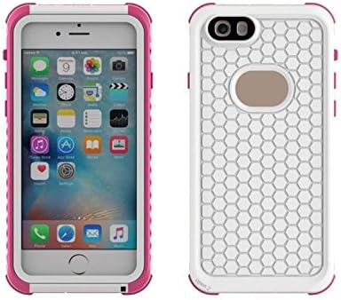 Kiker Waterproof Case for iPhone 7, Full Body Protective Shockproof Snowproof Dirtproof IP68 Certified Waterproof Case for iPhone 7 (Pink)