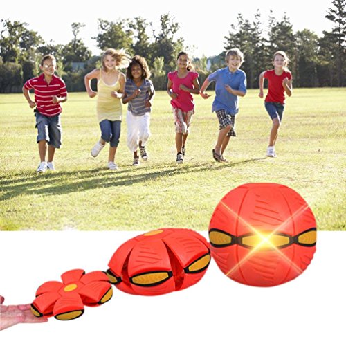 image for Outdoor Toy,Balakie UFO Deformation Ball Soccer 3 LED Lights Magic Fly