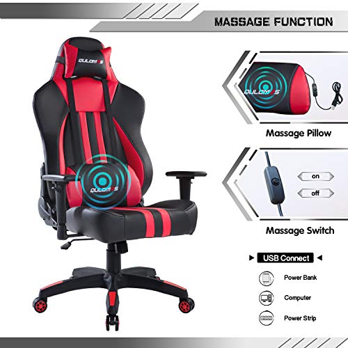 Qulomvs Big and Tall Gaming Chair for Adults 400LBS Heavy Duty Computer