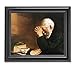 Daily Bread Man Praying At Dinner Table Grace Religious Wall Picture Framed Art Print