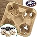 Premium Biodegradable 4 Cup Carrier 25 Pack by Avant Grub. Compostable, Pulp Fiber Tray for Hot and Cold Drinks. Eco-Friendly and Stackable to Keep Soda, Coffee and Other Beverages from Spilling