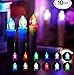 Lemonbest Battery Operated LED Flameless Taper Candles with Remote Control and Removable Clips for Christmas Decoration, Set of 10