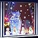 Monoche Holiday Christmas Clings Stickers Snowflake Decorations Perfect for Living Room Windows (D)thumb 4