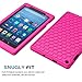 MoKo Case for All-New Amazon Fire HD 8 Tablet (7th/8th Generation, 2017/2018 Release) - [Honey Comb Series] Light Weight Shock Proof Soft Silicone Back Cover [Kids Friendly] for Fire HD 8, Magenta
