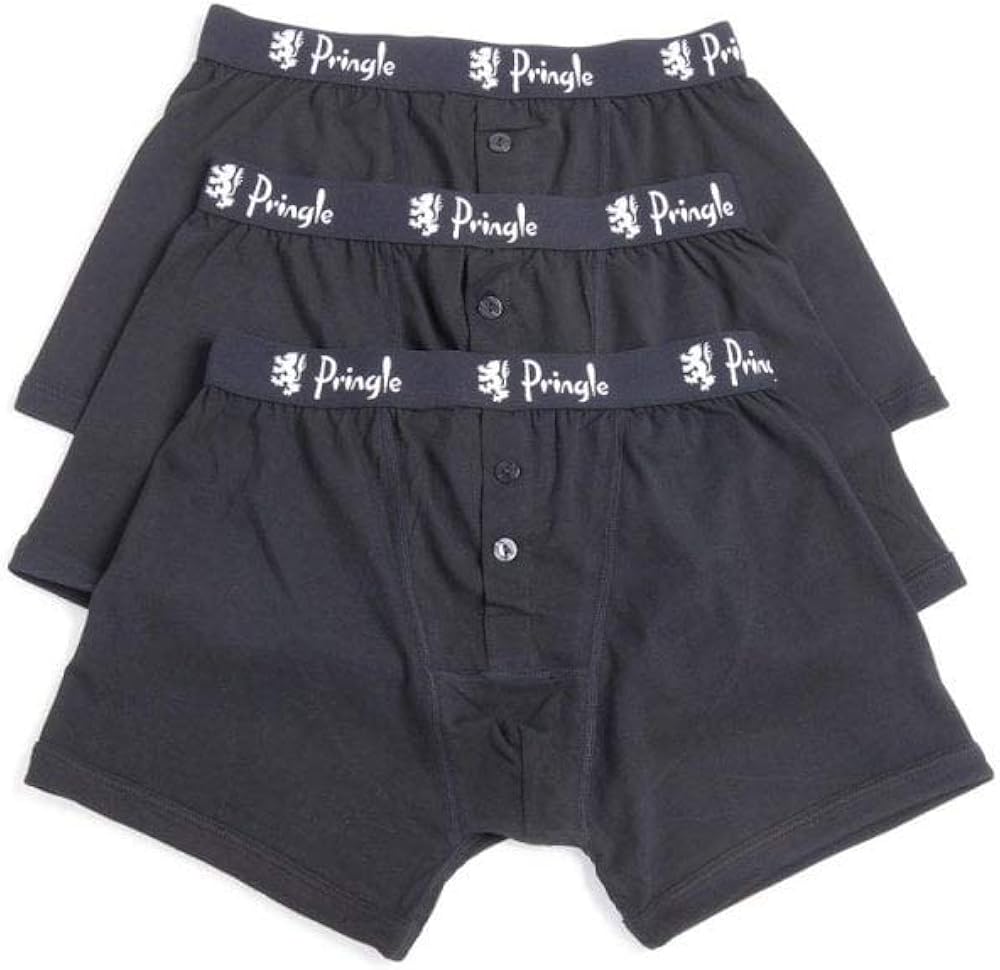 Pringle Of Scotland Men's 3 Pack Knitted Button Boxer Shorts Underwear