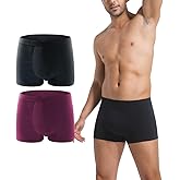 AMZCHPC Men's Cotton Trunks Soft Stretch Underwear Comfort Fit Boxer Brief Style 2-Pack