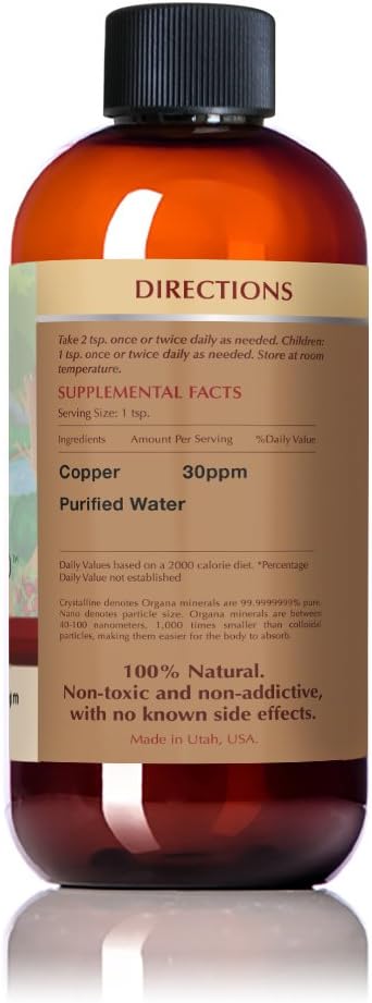 The Best Nano Colloidal Copper - 30 PPM of Colloidal Copper - Colloidal Minerals -Colloidal Copper Liquid: Health & Personal Care