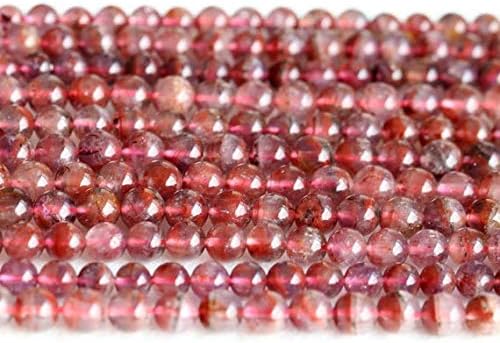 Earth Gems Park Super Fine Quality Gems Jewelry 1 Strands Natural Purple Red Auralite Super 23 Crystal Small Round Loose Beads 6mm 15.5" 05166 Code:- BF-29933