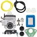 Dxent WYK-192 Carburetor w Air Filter Tune-Up Kit Fuel Line for Echo PB651H PB651T PB755SH PB755ST Leaf Blower