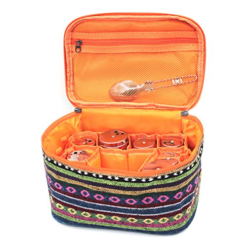 LIOOBO Outdoor Camping Storage Bag Package Kitchen Utensils Carry Container Travel Cosmetics Pack Hiking Orange