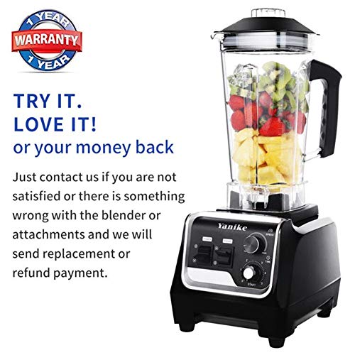 Professional Countertop Blender, 2200W High Power Commercial Blender for Shakes and Smoothies with 2L BPA Free Container, Built-in Timer Jug Blenders for Crushing Ice, Frozen Dessert