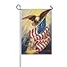 InterestPrint Vintage Memorial Day Independence USA Flag Polyester Garden Flag Banner 12 x 18 Inch, 4th of July American Bald Eagle Decorative Flag for Anniversary Home Outdoor Garden Decor