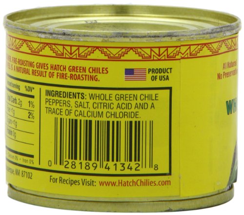 Hatch Chile Company Diced Green Chilies, Hot, 4-Ounce (Pack of 24)