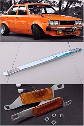 Toyota Corolla KE70 KE72 KE75 Front Chrome Bumper With Pairs Indicator Signal Lights Lamps