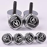 4 Pcs Separate Chrome LICENSE PLATE FRAME Bolt Screws For Acura
