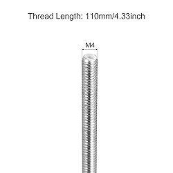 MECCANIXITY Fully Threaded Rod M4 x 110mm 0.7mm