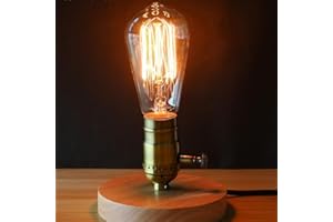 E26 E27 American Standard Lamp Holder with Rotary Switch - Pure Copper and Retro Aluminum Lamp Base for Bar, Restaurant, and 