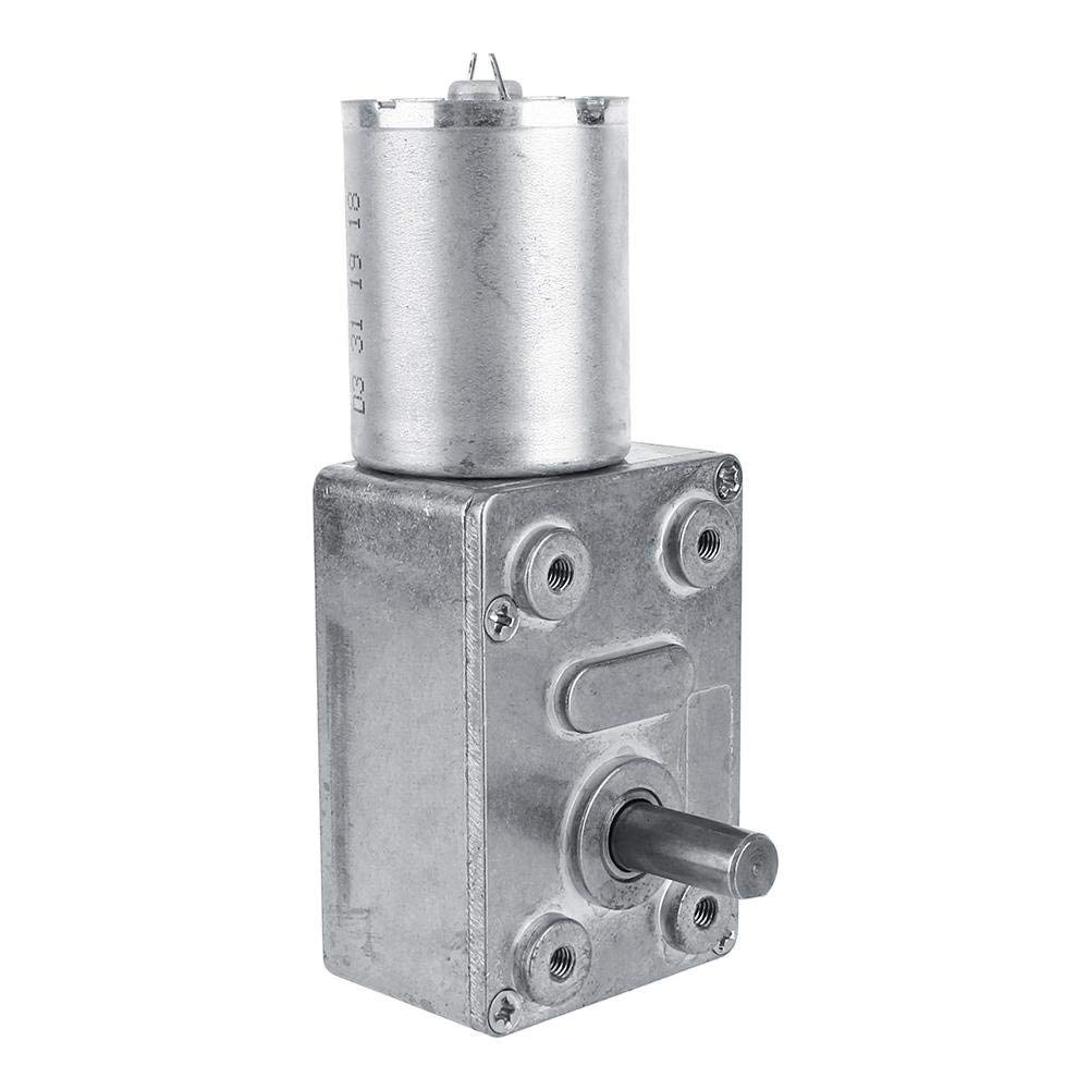Wifehelper DC 12V Reduction Motor 2RPM Reversible High Torque Turbo Worm Reduction Gear Box Geared Electric Motor