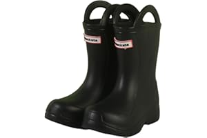Boys Girls Rain Boots with Handles Waterproof Lightweight Non Slip Rainboots Outdoor Rubber Raining Boots For Kids