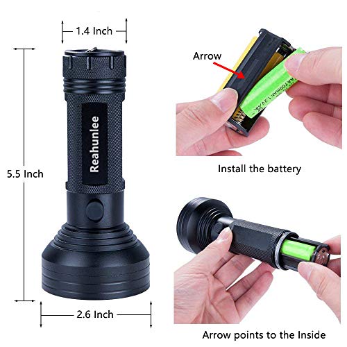 REALHUNLEE Auto Air Conditioner Leak Detector Tool Flashlight Oil AC