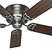 Hunter Fan 52 inch Low Profile Ceiling Fan in Antique Pewter, 5 Blade (Renewed)