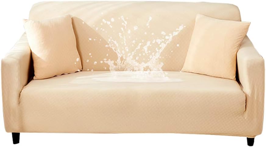 HOTNIU Wasserdichtes Stretch Sofa Schonbezug - 1-Piece Dehnbarer Stoff