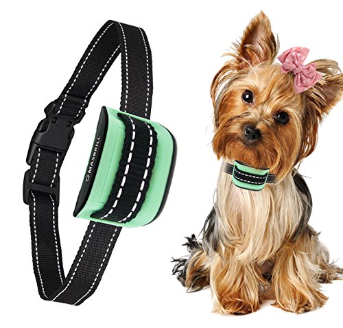 MASBRIL Dog Bark Collar – Upgrade 2019 Safe No Bark Control Device for Tiny Small Medium Dog-Stop Barking by Sound and Vibration- No Shock Human Way-Best Choice for Dog Lovers