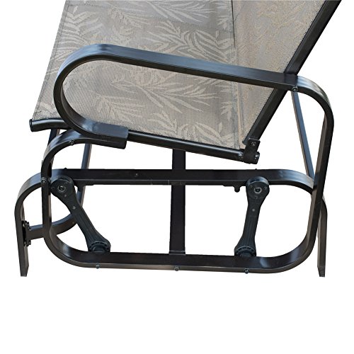 PatioPost Outdoor Swing Glider Bench Aluminum Chair for 2 Person Garden Rocking Loveseat - JA - Thumbnail 5