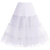 Bbonlinedress Women's 50s Petticoat Skirt Vintage Tutu Crinoline Underskirt 25"